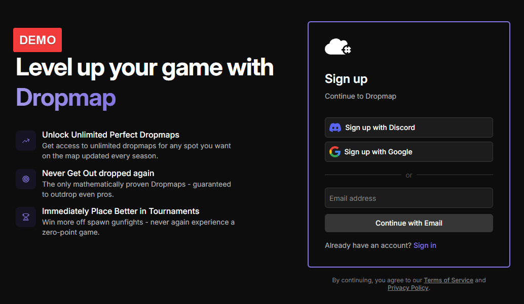 Demo of the new login system